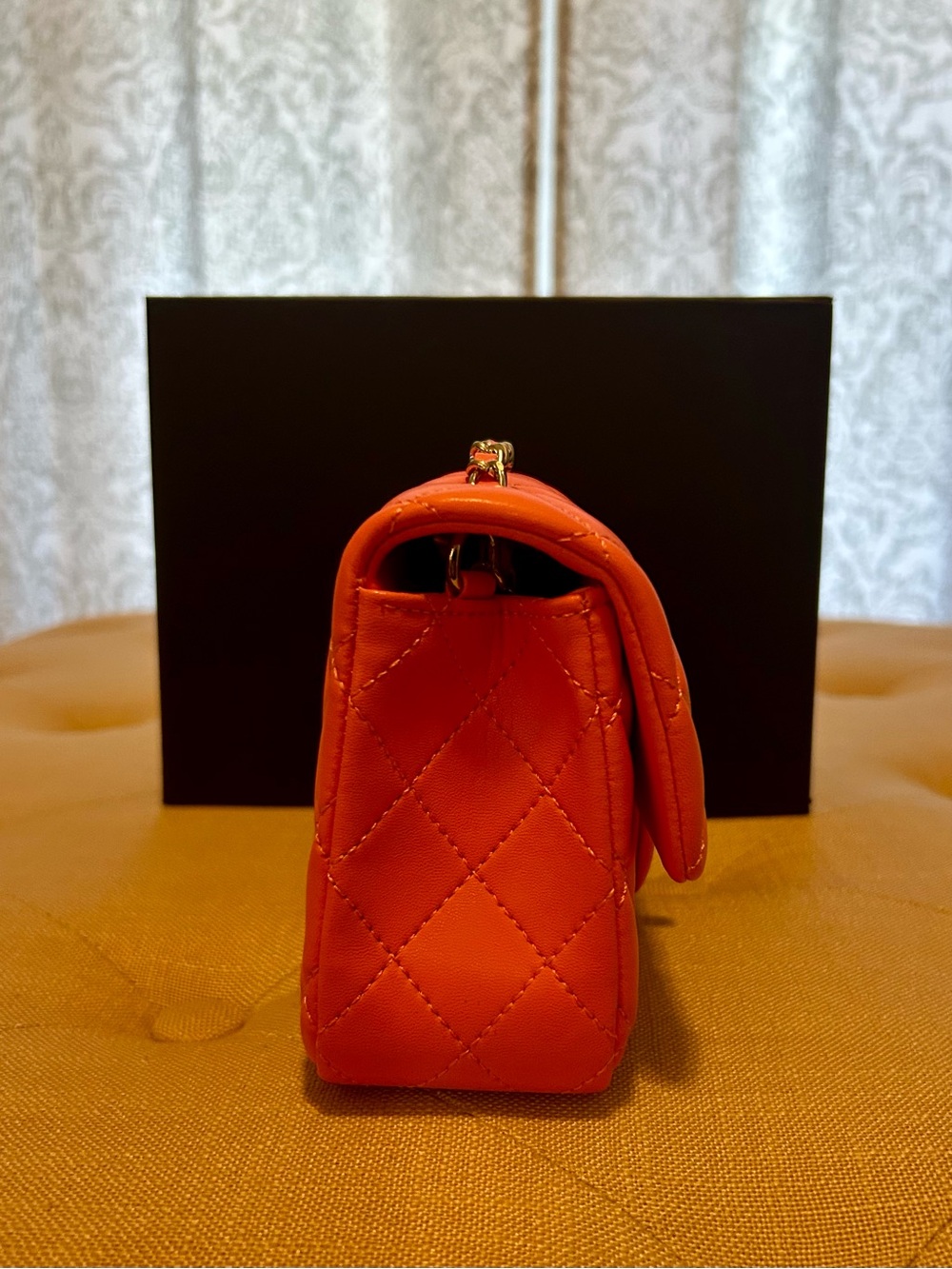 Mini Flap in Coral Lambskin - Picture 3 of 8